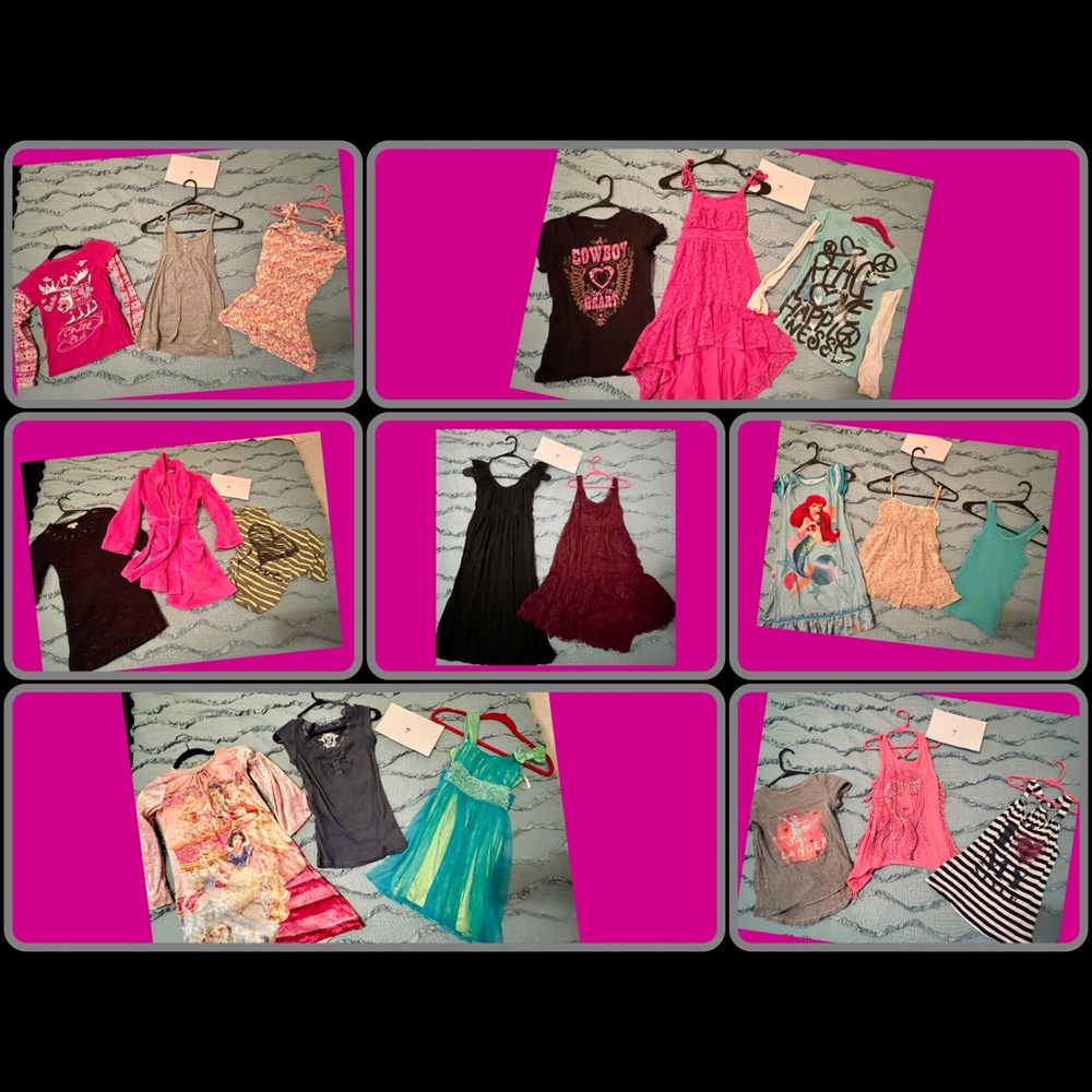 GIRLS SHIRTS DRESSES ROBE JUSTICE DISNEY PINK 7/8